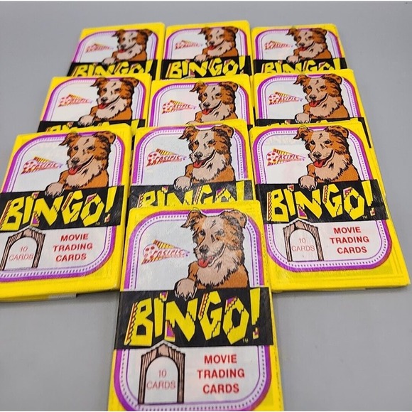 Bingo Movie Trading Card Packs 1990s Lot of 10 Unopened Packs Cute Dog Cards - Picture 1 of 9